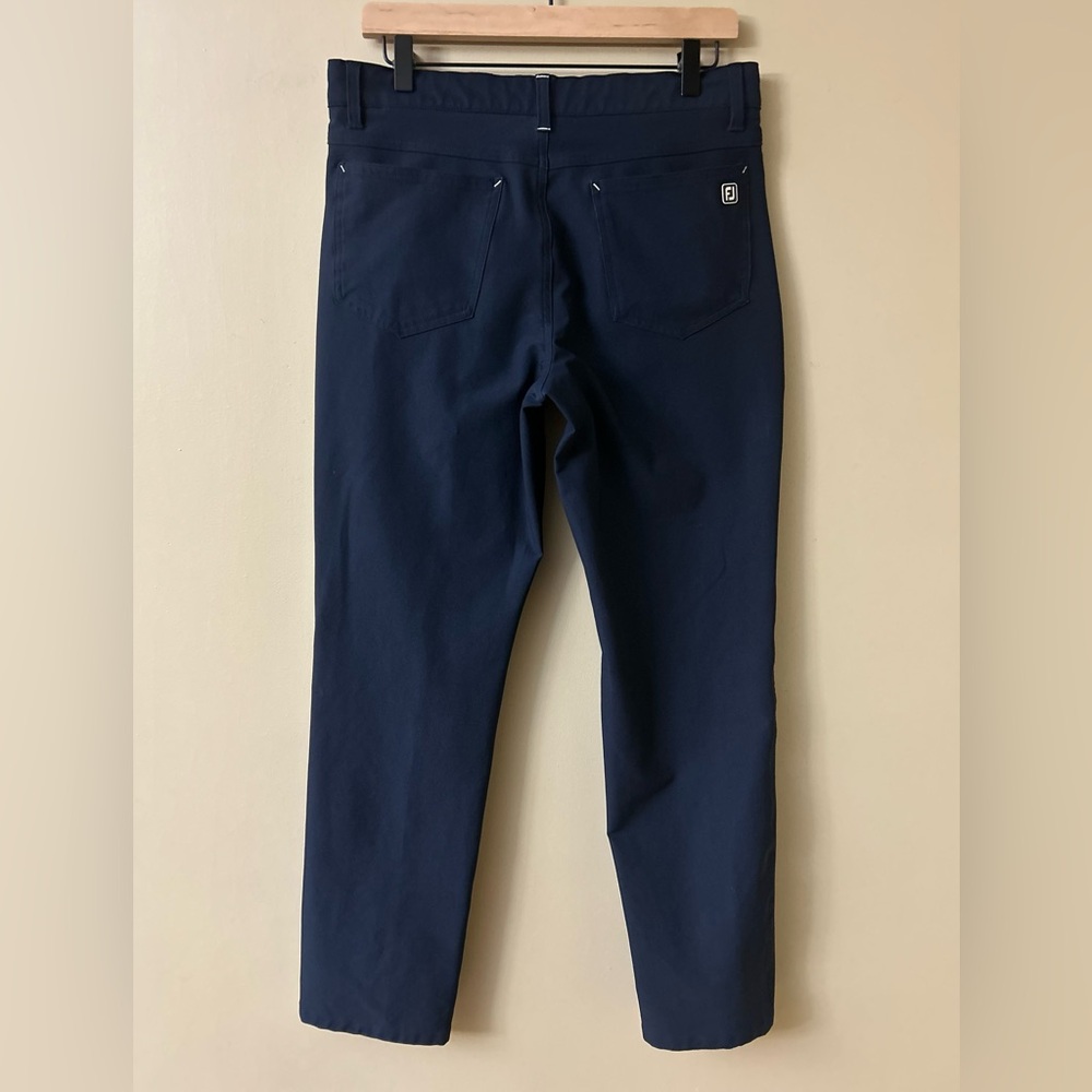 Footjoy Navy Blue Athletic Fit Golf Pants 5 Pocket Performance Golf Pants 32x32